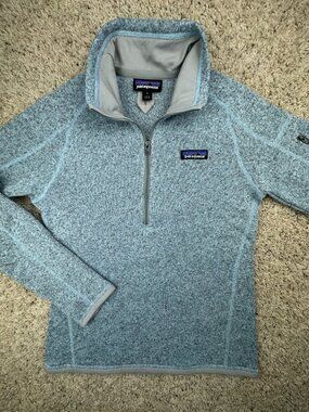 Patagonia Women’s Blue 1/2 Zip Pullover Sweatshirt Jacket Small W Logo Outdoor